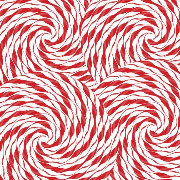 Red Candy Background Sweet Candy Background. Red Sweet Striped Candy Pattern peppermints stock illustrations