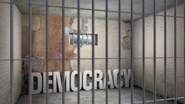 democracy in prison stock photo