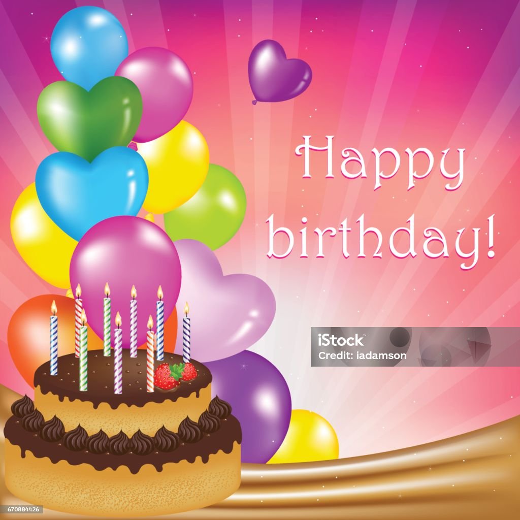 Birthday Day Card Birthday Day Card, Vector Illustration Abstract stock vector