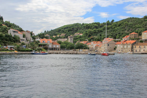 istock Small Town in the Elaphites Islands, Croatia 670898396
