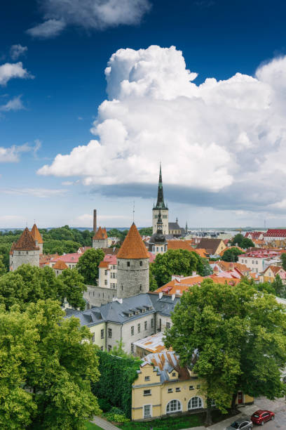Tallinn cityscape with old town