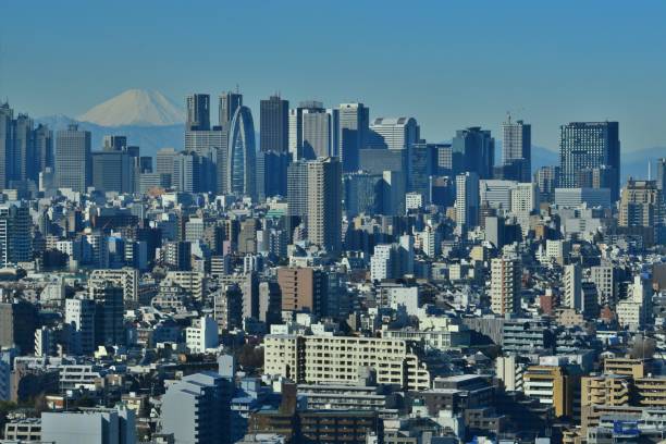 istock Mt Fuji and Tokyo Skyline : Daytime and Evening 670906356