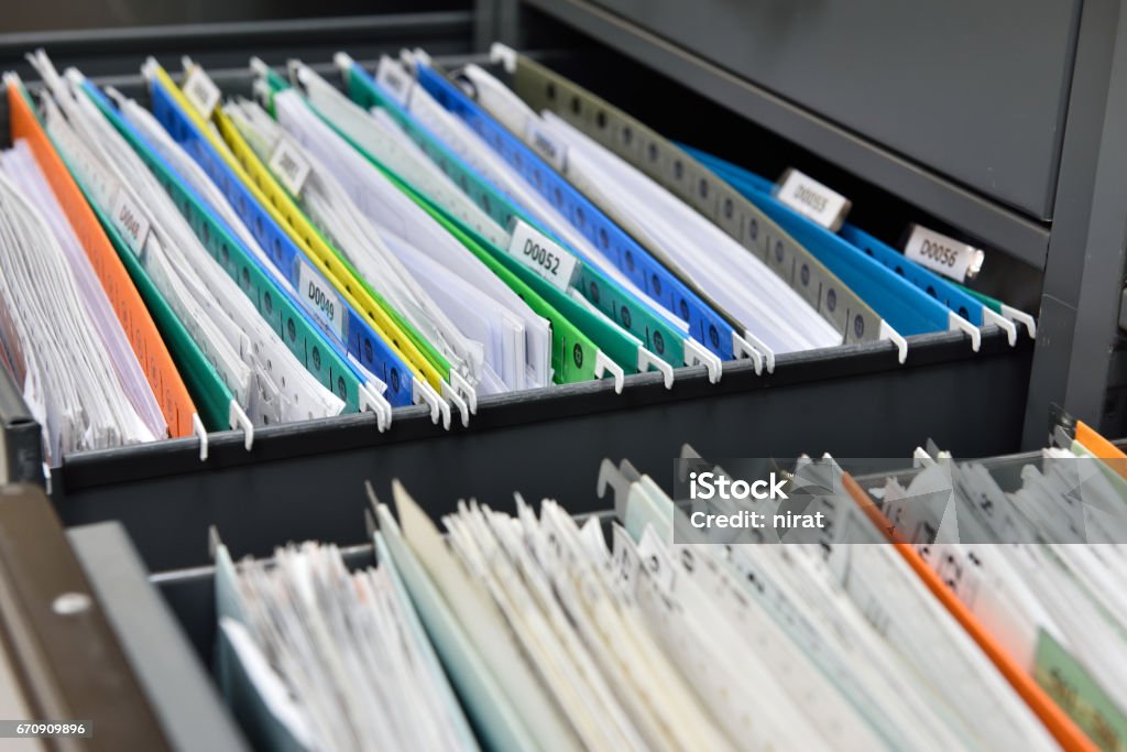 Files Important files documents in a document store Record - Analog Audio Stock Photo