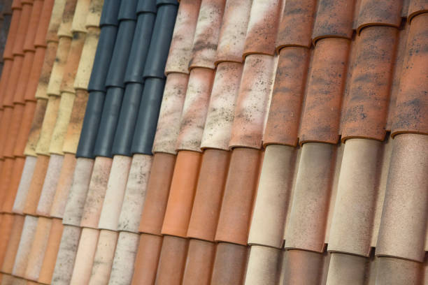 istock Samples of roof tiles on the roof 670910358