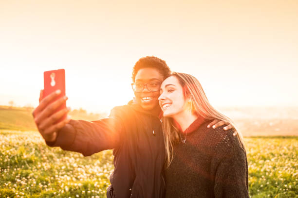 istock Best friends taking selfie in nature 670916028