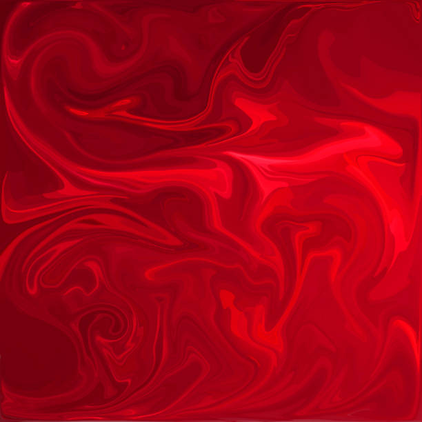 istock Red Digital Acrylic Color Swirl Or Similar Marble Twist 670920910