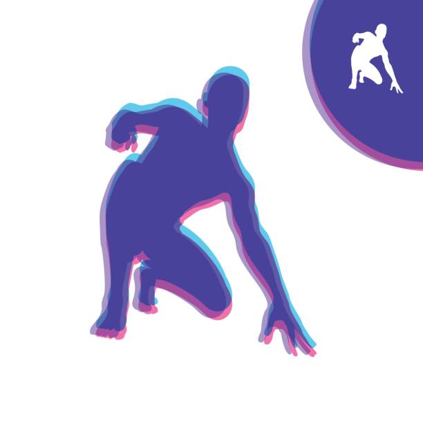 istock Athlete at starting position ready to start a race. Runner ready for sports exercise. Sport Symbol. 670922982