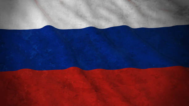 Grunge Flag of Russia - Dirty Russian Flag 3D Illustration Grunge Flag of Russia - Dirty Russian Flag 3D Illustration russia flag stock illustrations