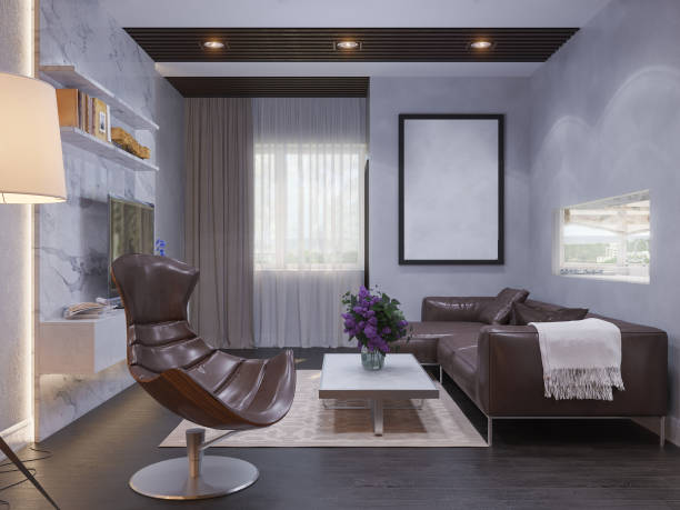 istock 3d render of the interior design of a living room. 670950936