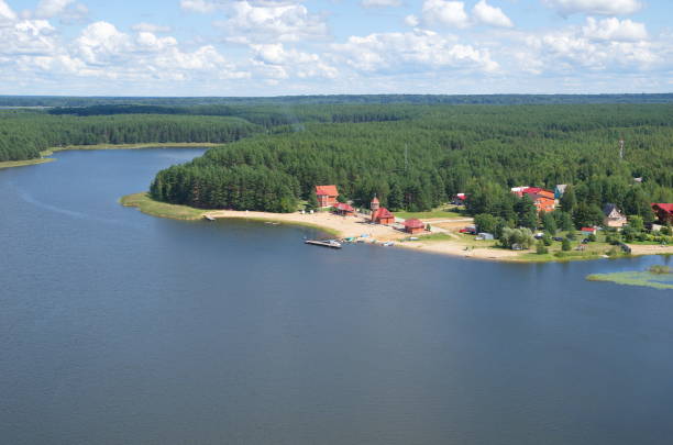 istock Top view of lake Seliger 670960886