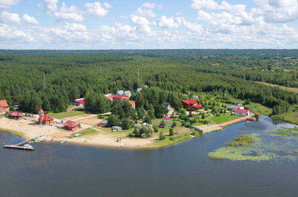 istock Top view of lake Seliger 670960940
