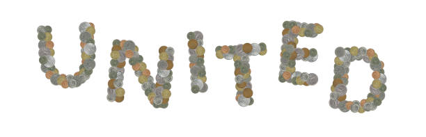 istock UNITED – Coins on white background 670966792