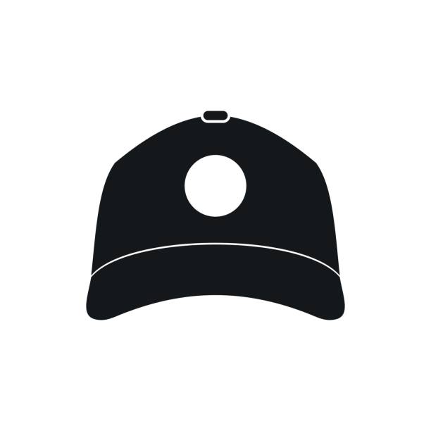 значок крышки солнца, просто тип - baseball cap illustrations stock illustrations