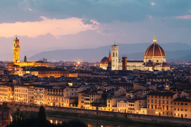 istock Beautiful view of Florence in sunset 670967420