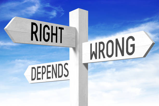 istock Choice concept - wooden signpost 670967858