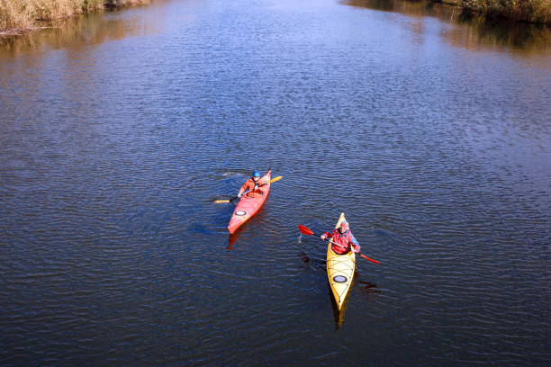 istock Traveling by kayak on the river on a sunny day. 670968232