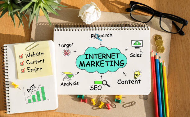 istock Notebook with Toolls and Notes about Internet Marketing 670974972