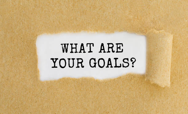 istock Text What Are Your Goals appearing behind ripped brown paper. 670975288