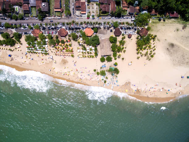 istock Top View of a costal beach 670975514