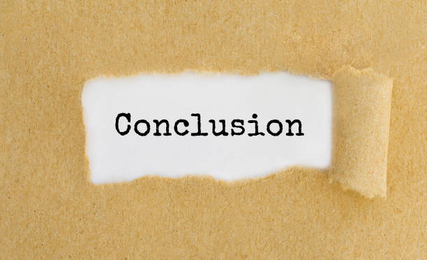 Conclusion appearing behind ripped brown paper. Conclusion appearing behind ripped brown paper, concept final round stock pictures, royalty-free photos & images