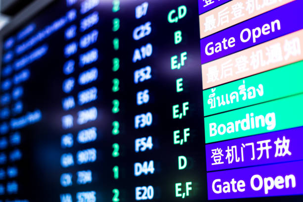 istock screen with flight information in airport 670979010