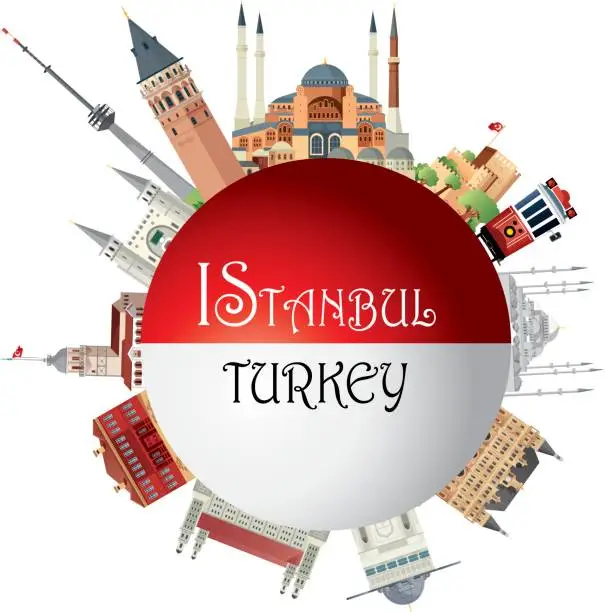 Vector illustration of İstanbul Travel