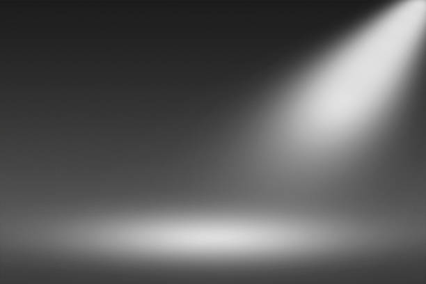 istock Product Showscase Spotlight on Black Background - Soft and Fuzzy Infinite Dark Floor 670998138