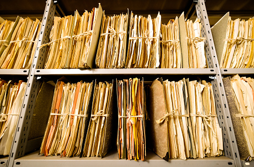 old documents at a rack - nice background