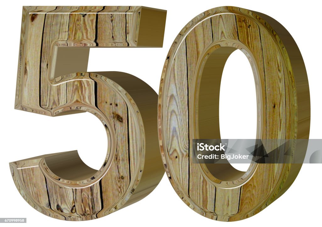 Le Chiffre 50 Cinquante Isolé Sur Fond Blanc Rendu 3d Vecteurs libres