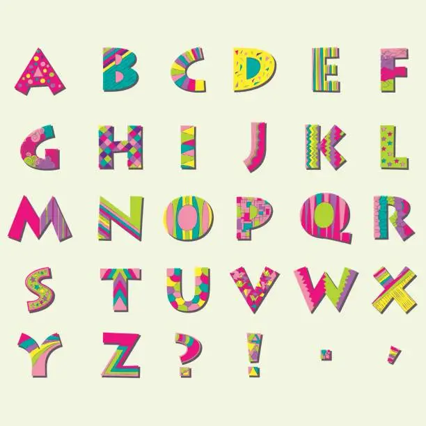 Vector illustration of Colorful Alphabet