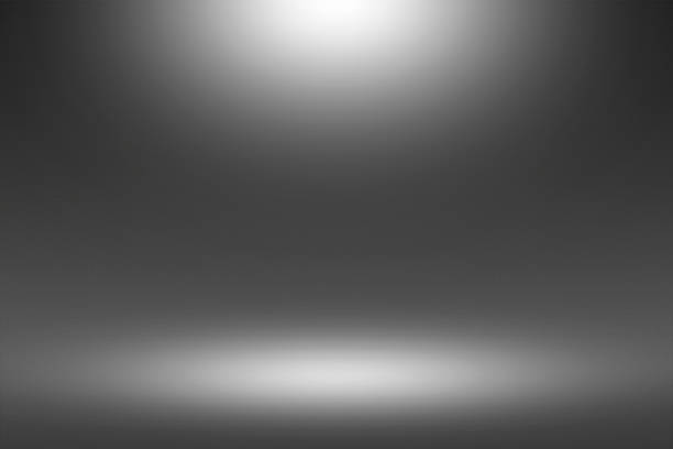 istock Product Showscase Spotlight on Black Background - Soft and Fuzzy Infinite Dark Floor 671001866
