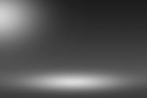 istock Product Showscase Spotlight on Black Background - Soft and Fuzzy Infinite Dark Floor 671002366