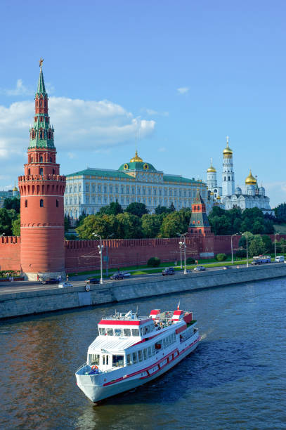 istock Cruise Ship is sailing along the Moskva River, Moscow, Russia 671002756