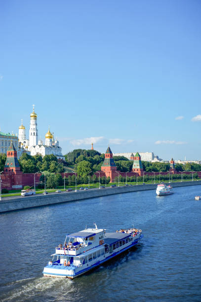 istock Cruise Ship is sailing along the Moskva River, Moscow, Russia 671002814