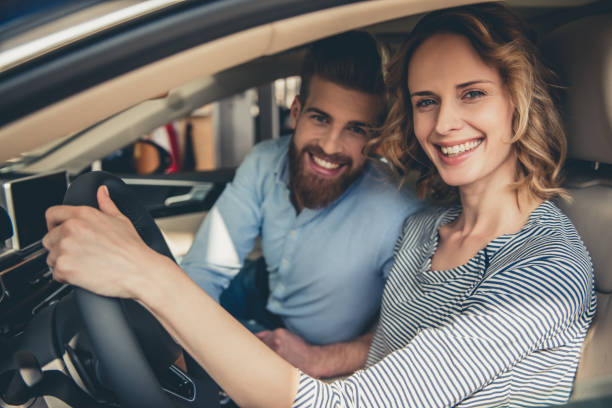 istock Visiting car dealership 671014718