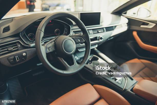 Visiting Car Dealership Stock Photo - Download Image Now - Car, Car Interior, Indoors