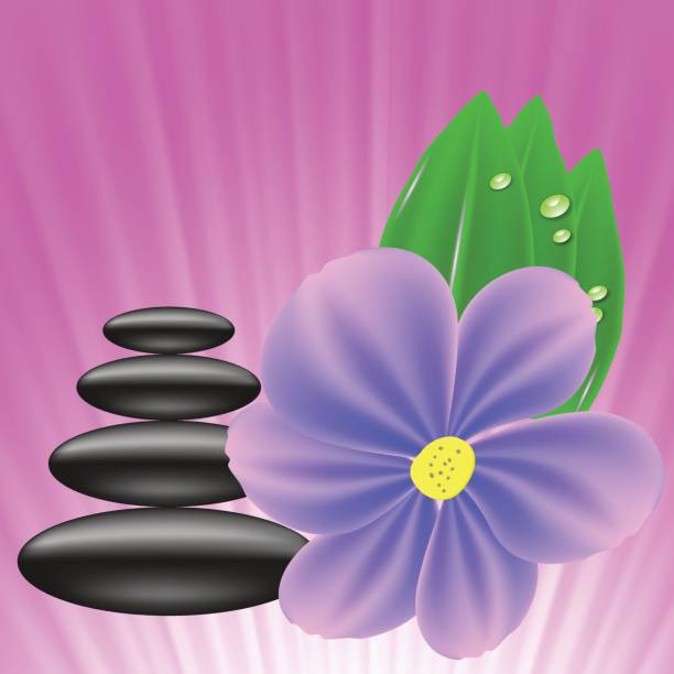 steine und blume - rock vector stack heap stock-grafiken, -clipart, -cartoons und -symbole