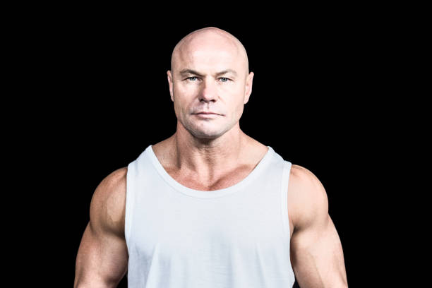 istock Portrait of confident bald man 671038106