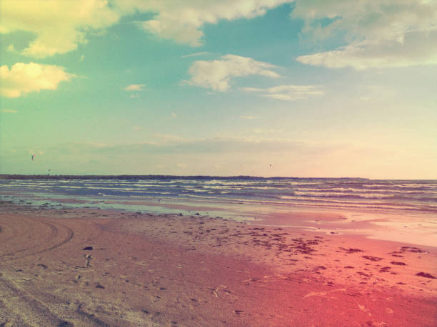 17-083 kitesurfing stock photo