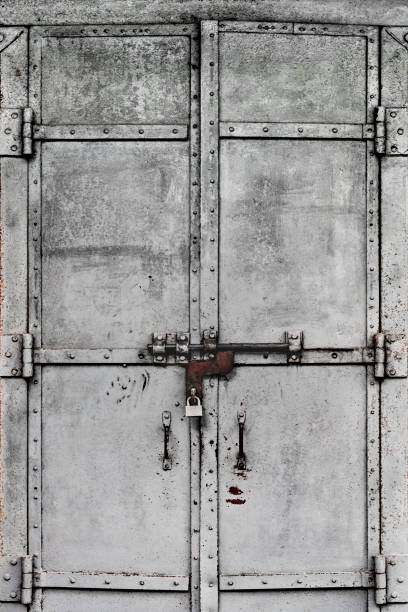 istock Grungy metal door, Yangon, Myanmar 671047574