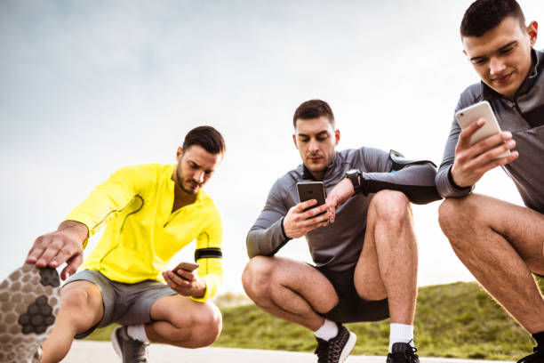 istock group of friends stretching together 671047838