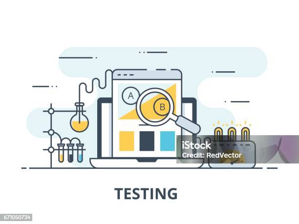 Software Testing Flat Icon Software Testing Vector Illustration Flat Design Software Testing Successful Stock Illustration - Download Image Now