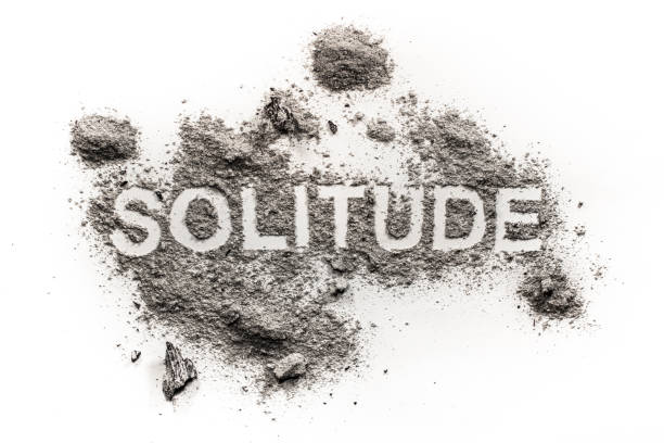 istock Solitude word written in grey dirt as psychology emotion problem 671051996