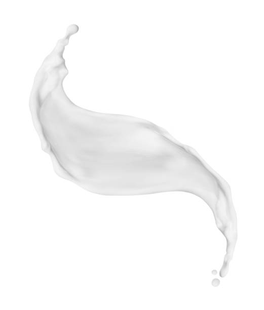 istock Splash of milk or cream isolated on white background 671054412