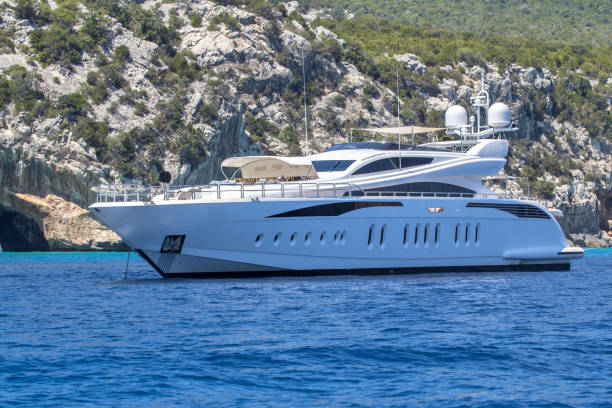 istock Luxury yacht in the sea 671065168