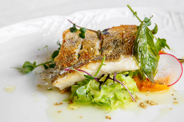 istock Fish dish - fried fish fillet of zander 671068564