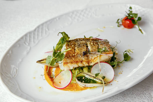 istock Fish dish - fried fish fillet of zander 671069930