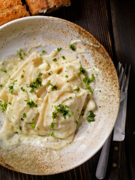 istock Ravioli in Alfredo Sauce 671074256
