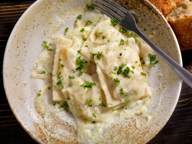 istock Ravioli in Alfredo Sauce 671074430
