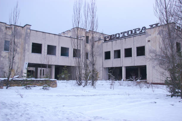 istock Ghost Pripyat Chernobyl Exclusion Zone at Winter 671095110